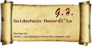 Goldschein Honoráta névjegykártya