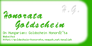 honorata goldschein business card